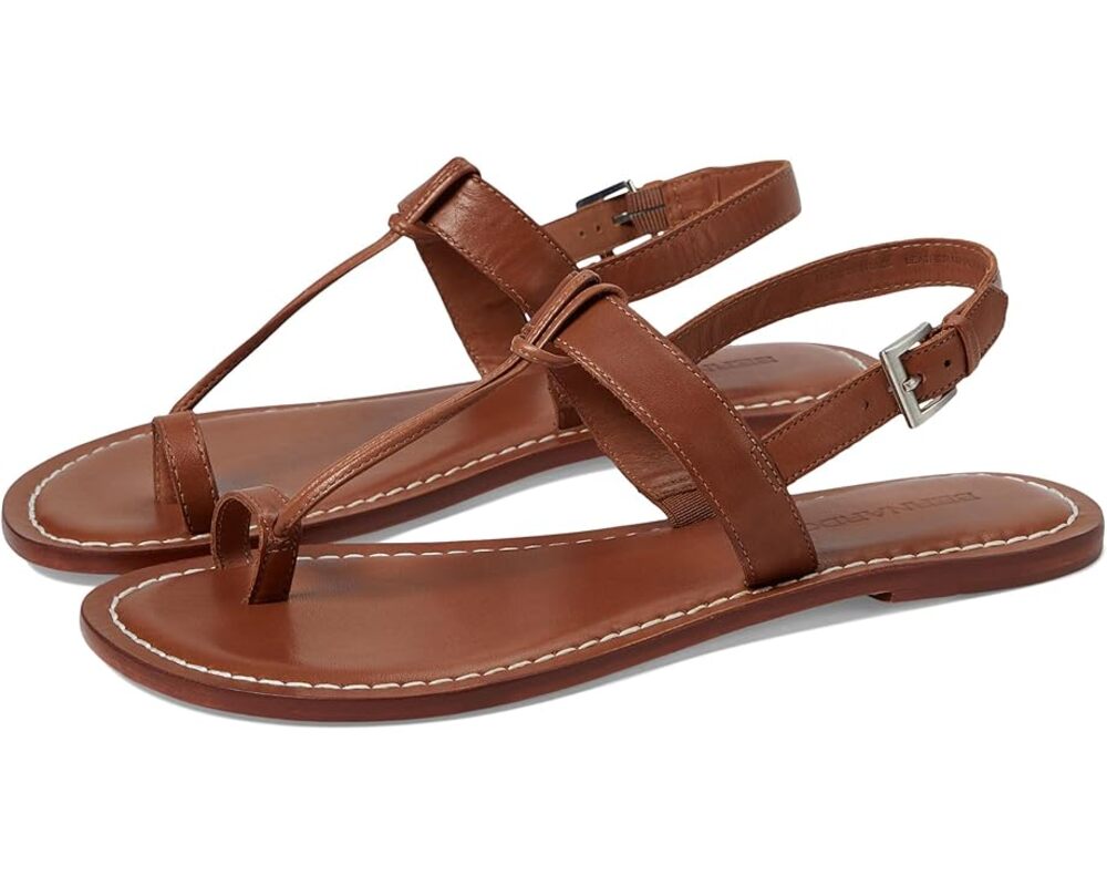 Bernardo Womens Maverick 2 Toe Ring Sandals Size 6.5 M Brown Leather EUC